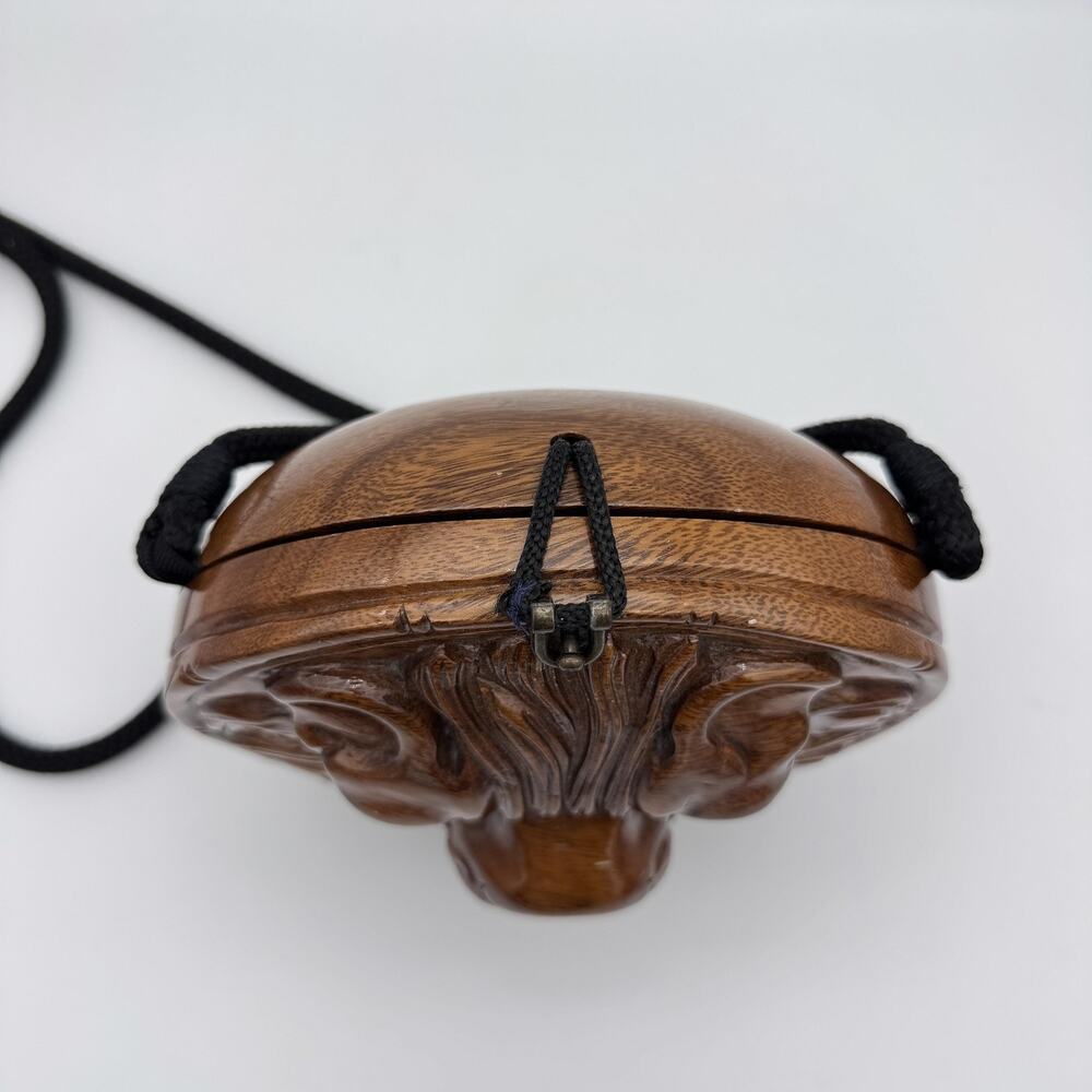 Timmy Woods Lion Crossbody Bag Carved Wood Beverly Hills Limited Edition Art - Picture 9 of 16